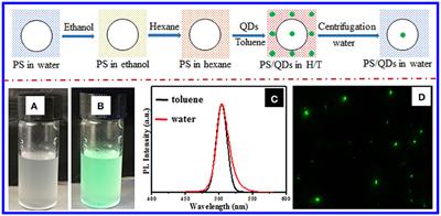 Water-Borne Perovskite Quantum Dot-Loaded, Polystyrene Latex Ink